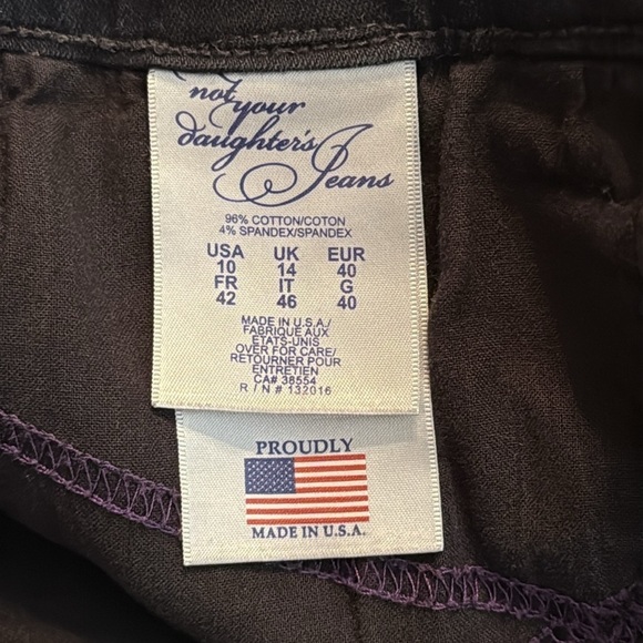 NYDJ Black Marilyn Straight Jeans with Rear Pocket Embellishment Size 10 - Picture 9 of 14